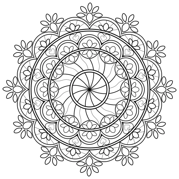 Mandala 35 | Online omaľovánky pre deti