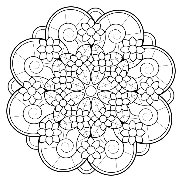 Mandala 45 | Online omaľovánky pre deti