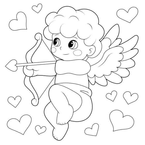 Anjel Amor | Online omaľovánky pre deti