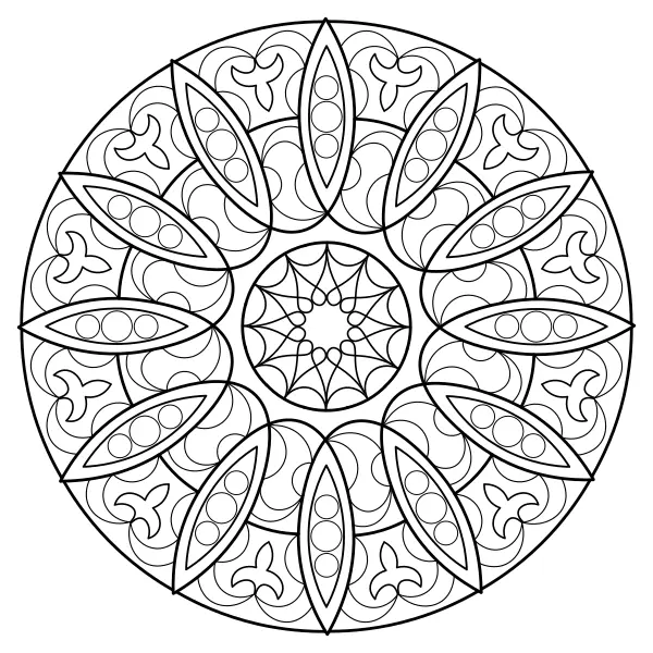 Mandala 50 | Online omaľovánky pre deti