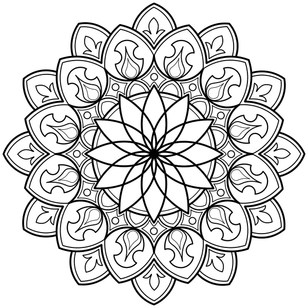 Mandala 52 | Online omaľovánky pre deti