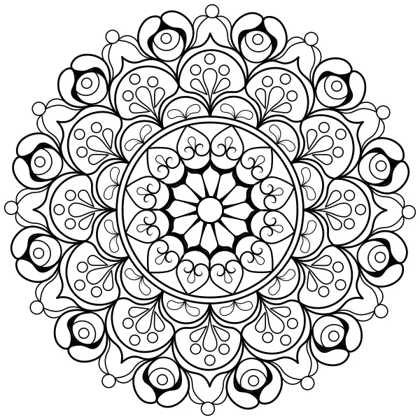 Mandala 53 | Online omaľovánky pre deti