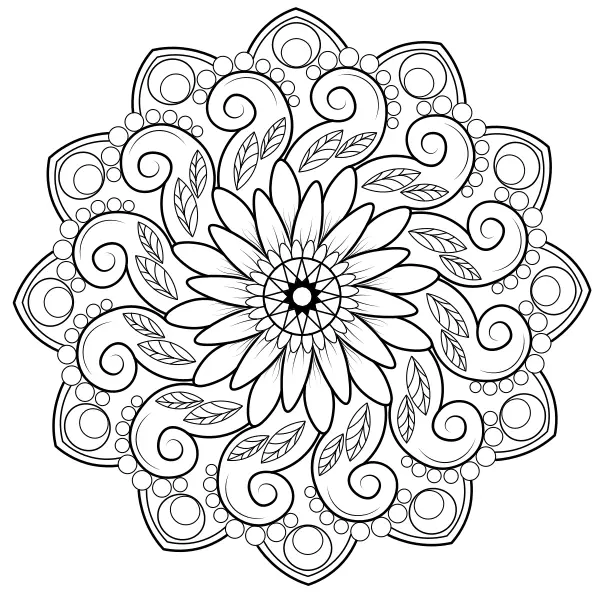 Mandala 54 | Online omaľovánky pre deti