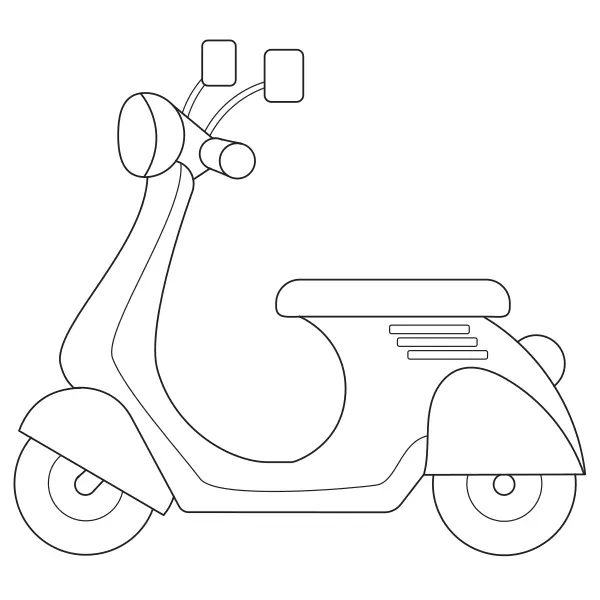 Skúter | Online omaľovánky pre deti