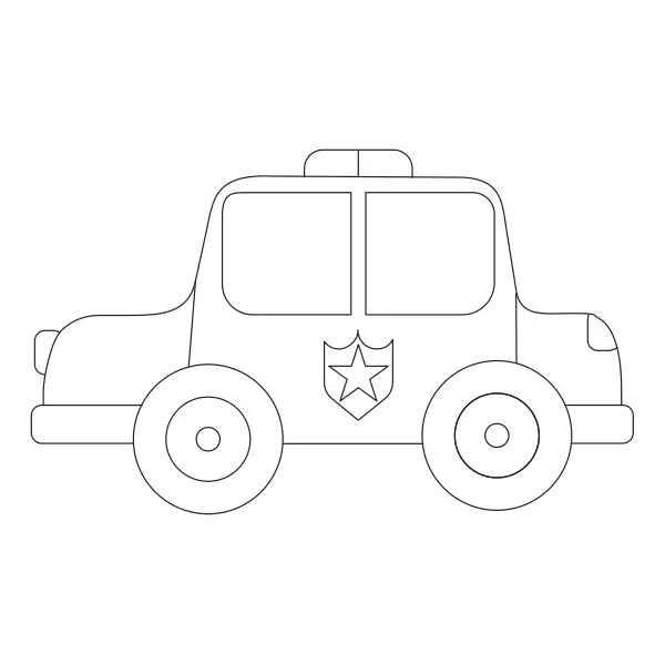 Policajné auto | Online omaľovánky pre deti