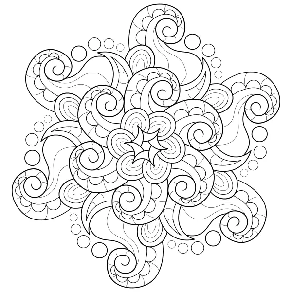 Mandala – Chobotnica | Online omaľovánky pre deti