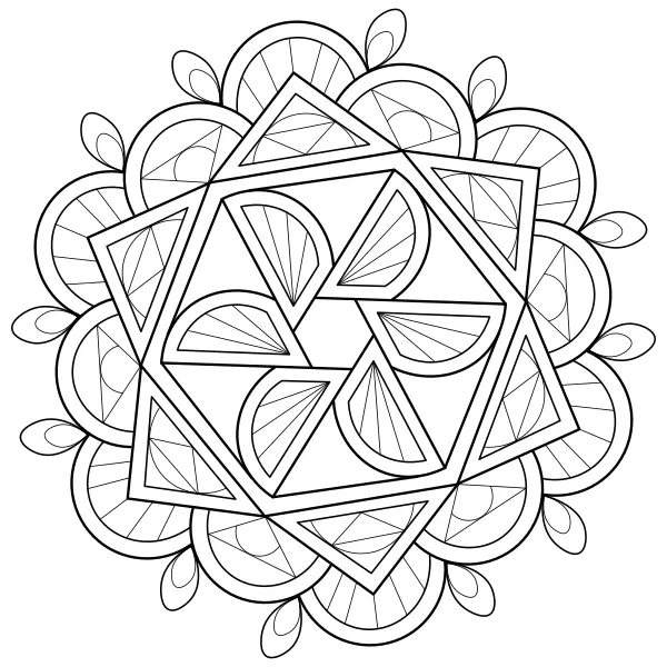 Mandala 58 | Online omaľovánky pre deti