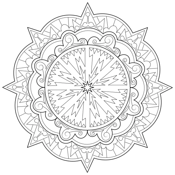 Mandala 60 | Online omaľovánky pre deti