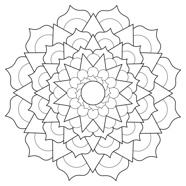 Mandala 61 | Online omaľovánky pre deti